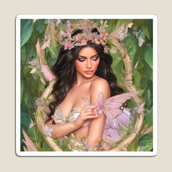 Aperçu de l'œuvre Kylie Jenner avec papillon créée et vendue par JustShineBaby.
