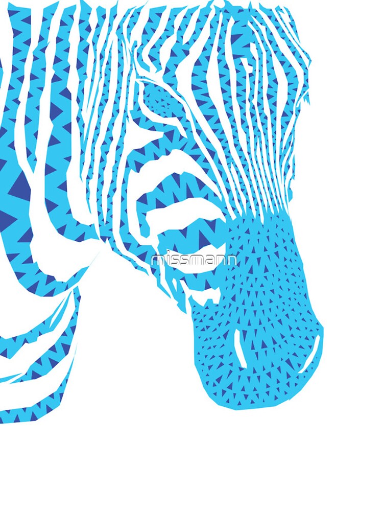 Thumbnail 4 of 4, iPhone Case, Zebra Pattern with Blue Triangles designed and sold by missmann.
