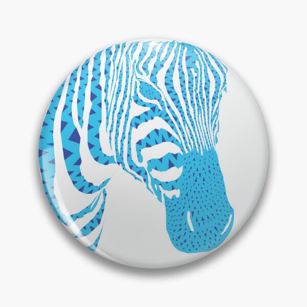 Item preview, Zebra Pattern with Blue Triangles designed and sold by missmann.
