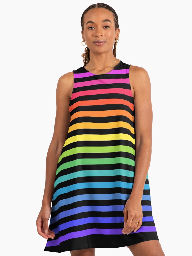 Black Rainbow" A-Line Dress for Sale by runningfoxes | Redbubble