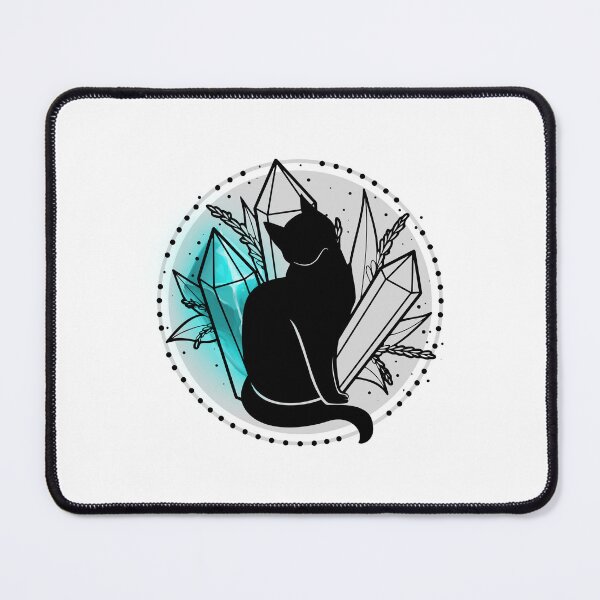 Item preview, Cat Silhouette, Blue Diamond Gems, Black Kitten , Grey designed and sold by adembulut.