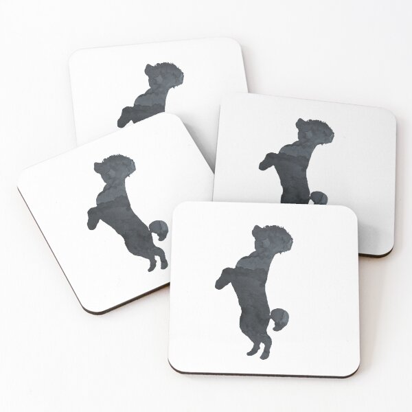 Artikelvorschau, Pudel, Spielzeug, Miniatur, Schwarz, Hundesilhouette, Einfach, Minimalistisch entworfen und verkauft von BittenByErmines.