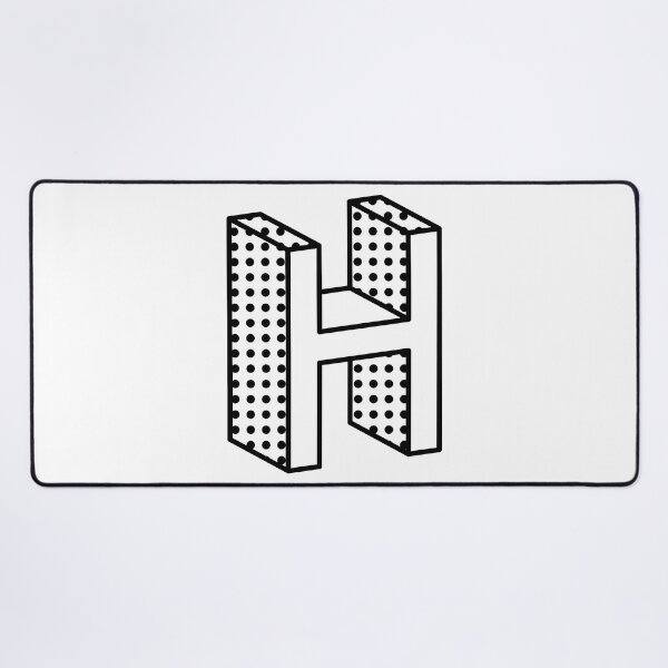 Item preview, 3D Ben Day Dot Isometric Letter H designed and sold by murialbezanson.