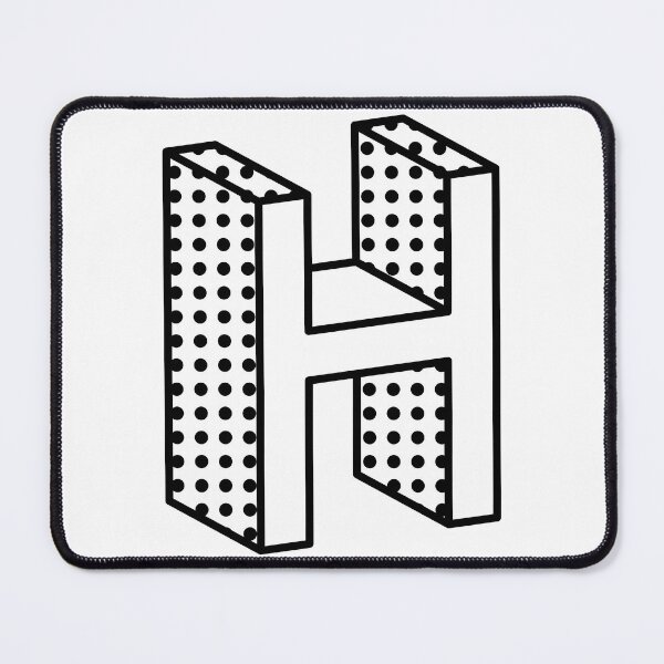 Item preview, 3D Ben Day Dot Isometric Letter H designed and sold by murialbezanson.