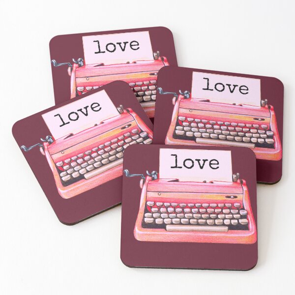 Item preview, Love Retro Typewriter Cute Red Valentine's Day Meme designed and sold by IceCreamMuseum.