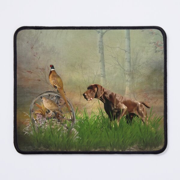 Item preview, German Shorthaired Pointer works , hunting pheasant designed and sold by TammyHunterArt.