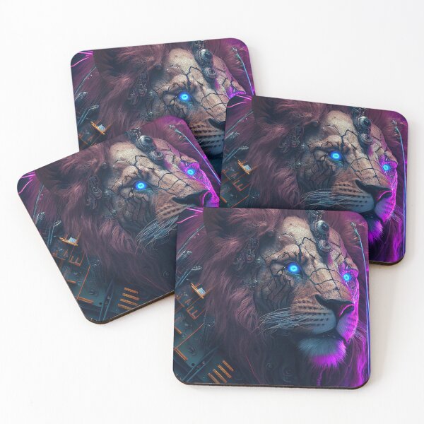 Item preview, Purple Cyberpunk Lion designed and sold by TortillaChief.