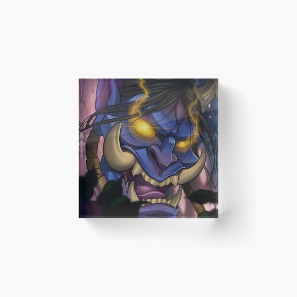Hannya Mask Acrylic Block