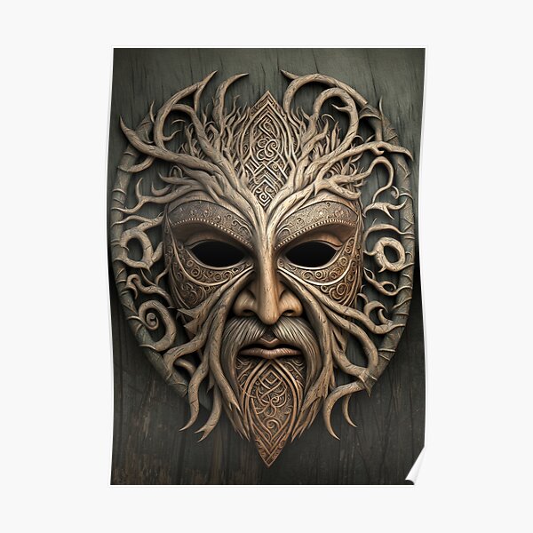 drøm ukuelige Tillid Celtic mask" Canvas Print for Sale by Arturo Vivó | Redbubble