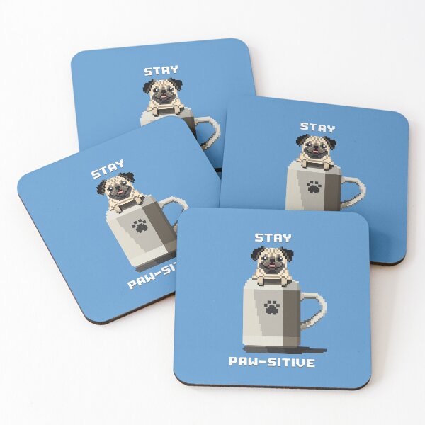 Item preview, Stay Paw-sitive (Picton Blue) designed and sold by PixelByFatbeard.