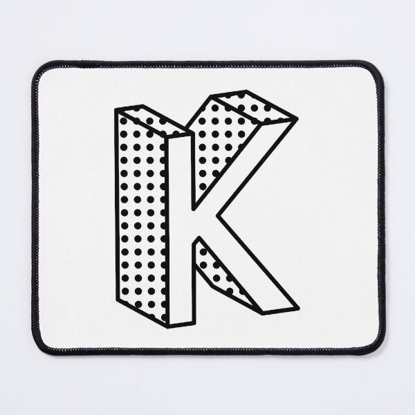 Item preview, 3D Ben Day Dot Isometric Letter K designed and sold by murialbezanson.