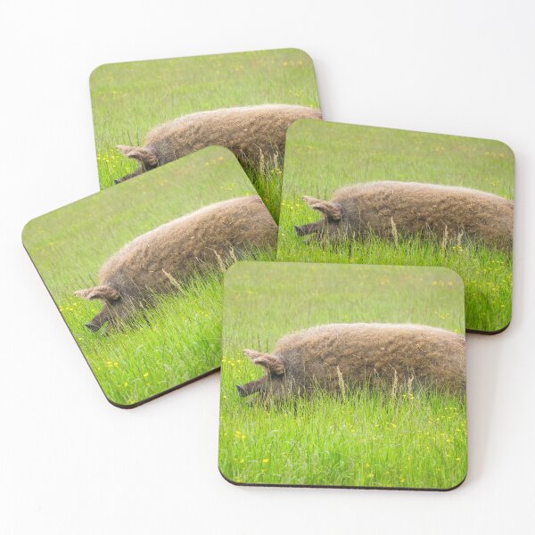 Item preview, Mangalica Pig Grazing in Summer Grass designed and sold by Dorset Girl.