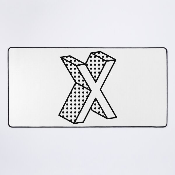 Item preview, 3D Ben Day Dot Isometric Letter X designed and sold by murialbezanson.
