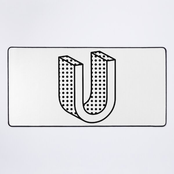 Item preview, 3D Ben Day Dot Isometric Letter U designed and sold by murialbezanson.