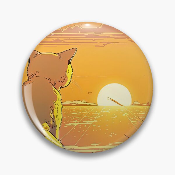 Item preview, cat looking at sunset designed and sold by Chillapy.
