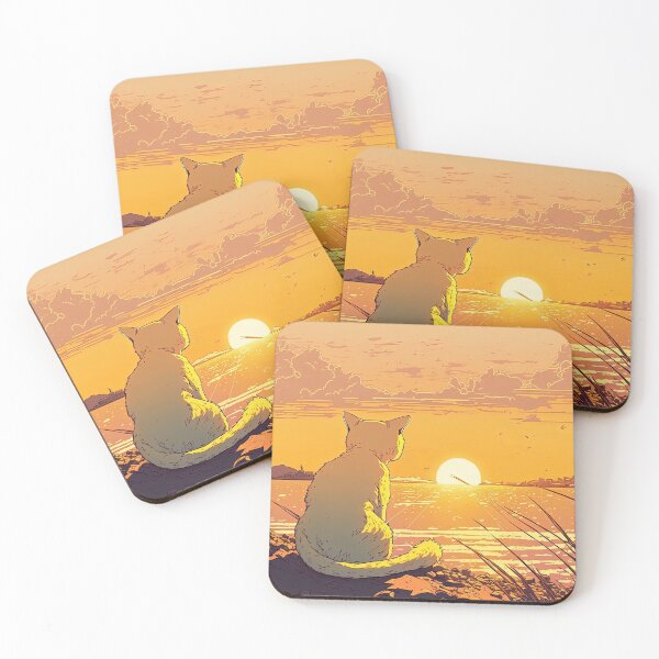 Item preview, cat looking at sunset designed and sold by Chillapy.