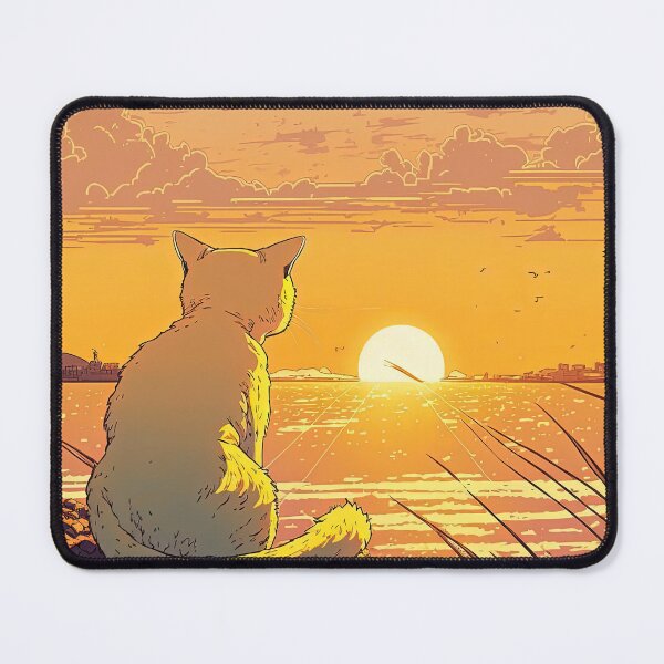 Item preview, cat looking at sunset designed and sold by Chillapy.