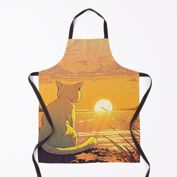 Item preview, cat looking at sunset designed and sold by Chillapy.