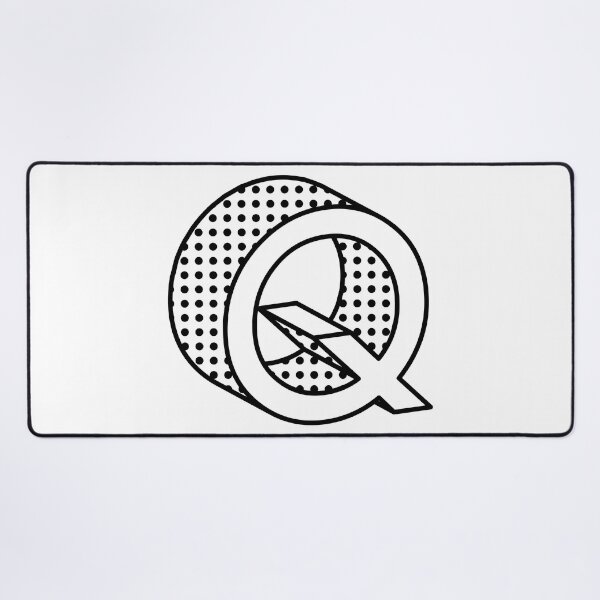 Item preview, 3D Ben Day Dot Isometric Letter Q designed and sold by murialbezanson.