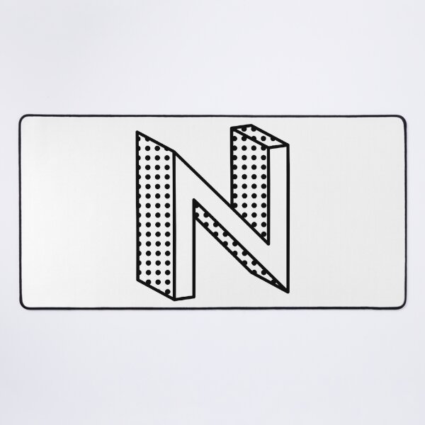 Item preview, 3D Ben Day Dot Isometric Letter N designed and sold by murialbezanson.