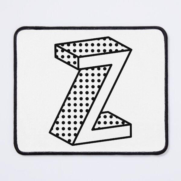 Item preview, 3D Ben Day Dot Isometric Letter Z designed and sold by murialbezanson.