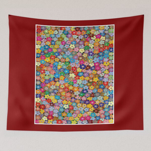 Item preview, Multi Flowers Surreal Abstract Whimsical Psychedelic Print designed and sold by posterbobs.
