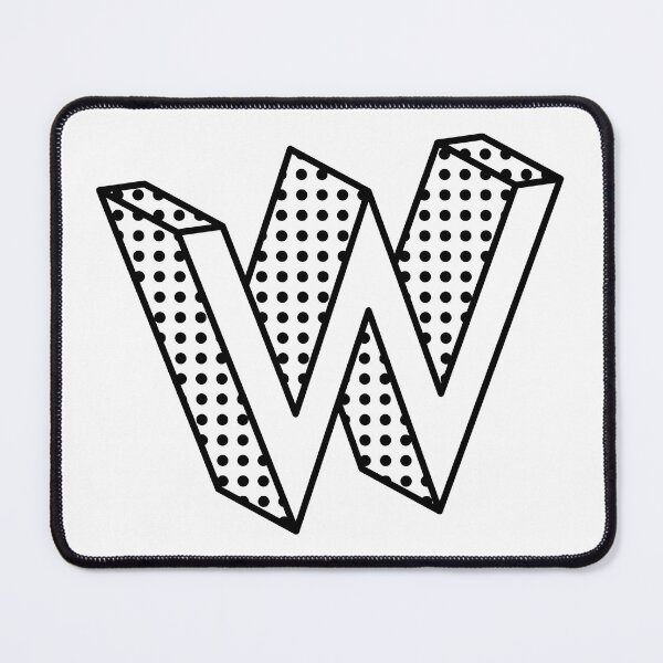 Item preview, 3D Ben Day Dot Isometric Letter W designed and sold by murialbezanson.