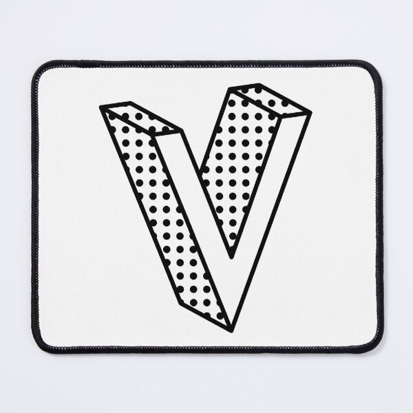 Item preview, 3D Ben Day Dot Isometric Letter V designed and sold by murialbezanson.