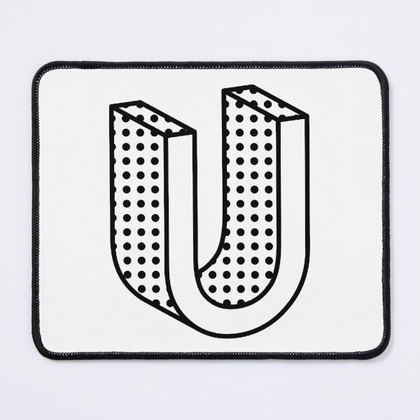 Item preview, 3D Ben Day Dot Isometric Letter U designed and sold by murialbezanson.