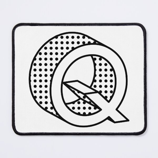 Item preview, 3D Ben Day Dot Isometric Letter Q designed and sold by murialbezanson.
