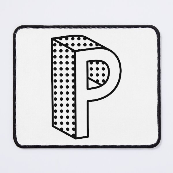 Item preview, 3D Ben Day Dot Isometric Letter P designed and sold by murialbezanson.