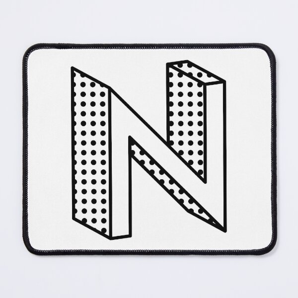 Item preview, 3D Ben Day Dot Isometric Letter N designed and sold by murialbezanson.