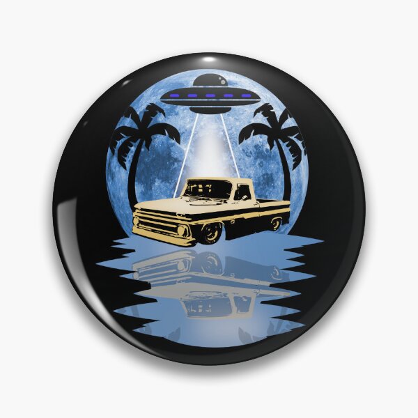 Item preview, Classic Pickup Truck Alien Abduction Spaceship Funny Flying Saucer designed and sold by CharJens.