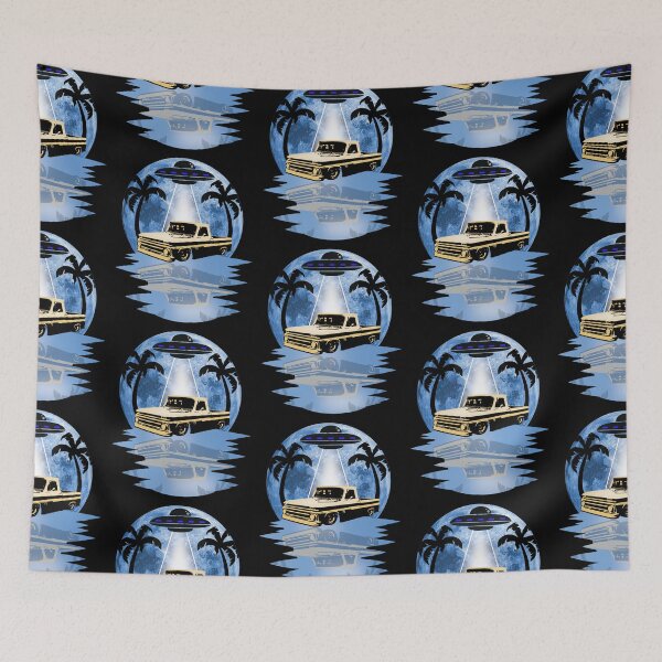 Item preview, Classic Pickup Truck Alien Abduction Spaceship Funny Flying Saucer designed and sold by CharJens.