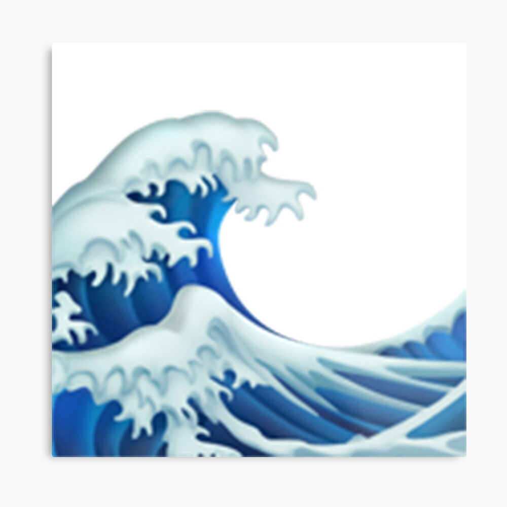 Wave Emoji Art Board Print for Sale by emojiqueen | Redbubble