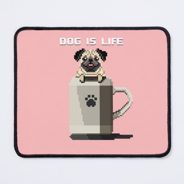 Item preview, Dog is Life (Light Pink) designed and sold by PixelByFatbeard.
