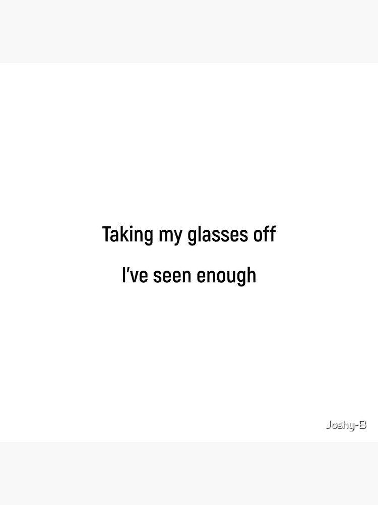 Taking my glasses I’ve seen Pin