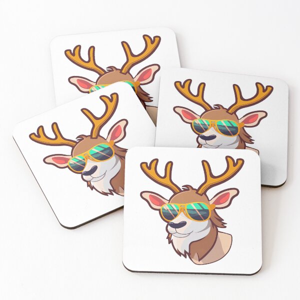 Item preview, Cool Reindeer illustrated Christmas sticker designed and sold by AirtWorld.