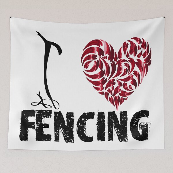 Item preview, Fencing T shirt Design I Love Fencing designed and sold by MartialArtsNerd.