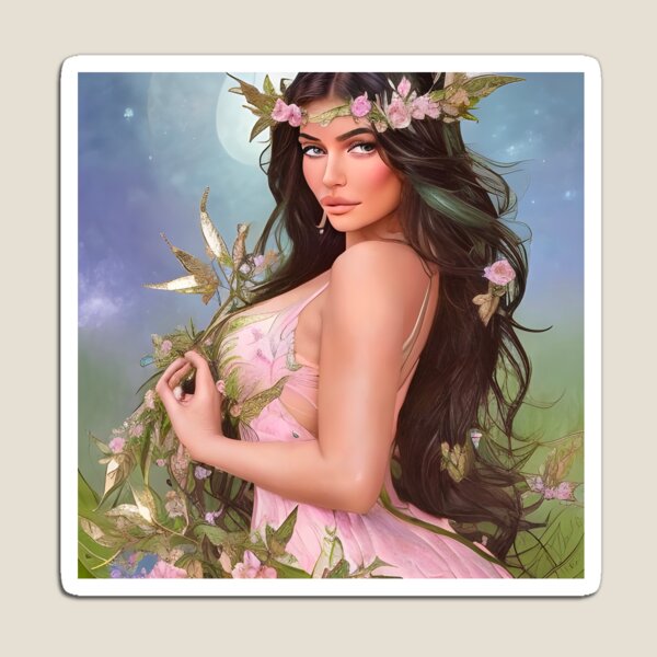 Aperçu de l'œuvre Graphismes floraux de Kylie Jenner créée et vendue par JustShineBaby.