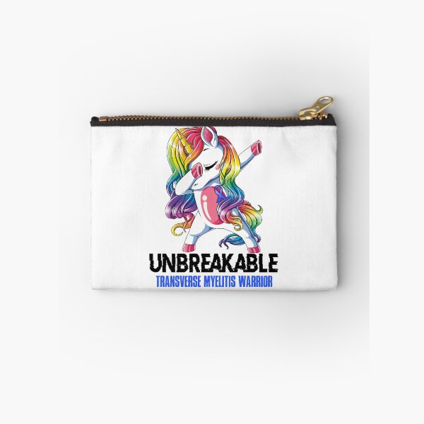 Item preview, Transverse Myelitis Awareness - Unicorn Transverse Myelitis Warrior Ribbon UNBREAKABLE designed and sold by Fernandezf.
