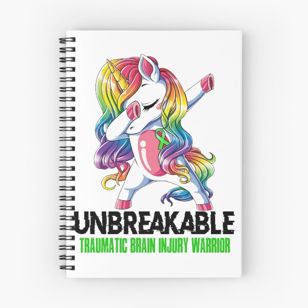 Item preview, Traumatic Brain Injury Awareness - Unicorn Traumatic Brain Injury Warrior Ribbon UNBREAKABLE designed and sold by Fernandezf.