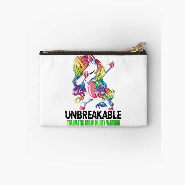 Item preview, Traumatic Brain Injury Awareness - Unicorn Traumatic Brain Injury Warrior Ribbon UNBREAKABLE designed and sold by Fernandezf.