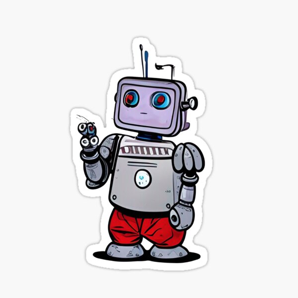 Robot Sticker for Sale by stickersbyaddis