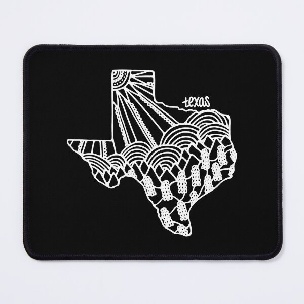 Item preview, White Line Texas Mandala Zentangle State Outline designed and sold by murialbezanson.