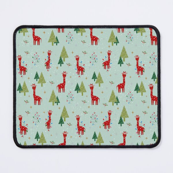 Item preview, Christmas Giraffe Pattern with a Green Background designed and sold by Kate Correll.