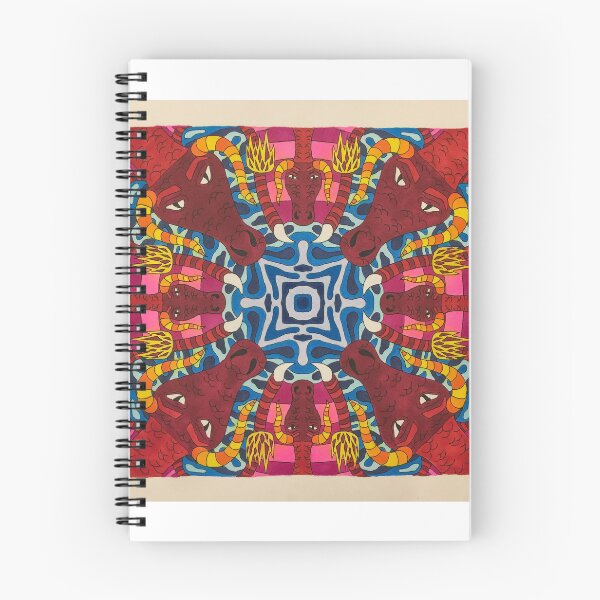 Item preview, Trippy Kaleidoscope Dragons With Border designed and sold by Bennett Swanson.