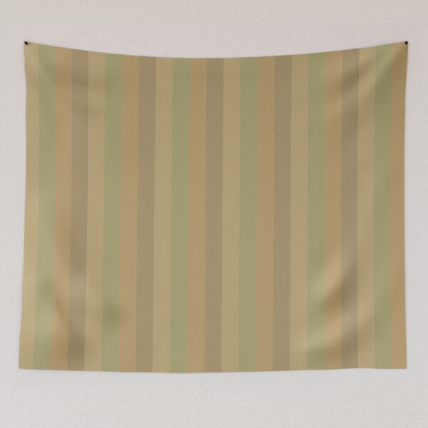 Item preview, Shades of Ochre and Neutral Green Wide Vertical Stripe designed and sold by rhombusOnion.