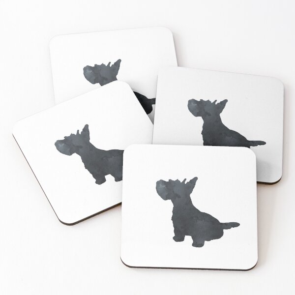 Artikelvorschau, Scottish Terrier, Scottie Dog Silhouette, Schwarz, Einfach, Minimalistisch entworfen und verkauft von BittenByErmines.