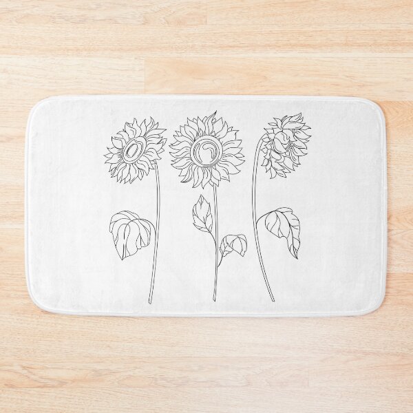 Item preview, Minimalist Linear Sunflower Trio  designed and sold by AnkeyWorkshop.